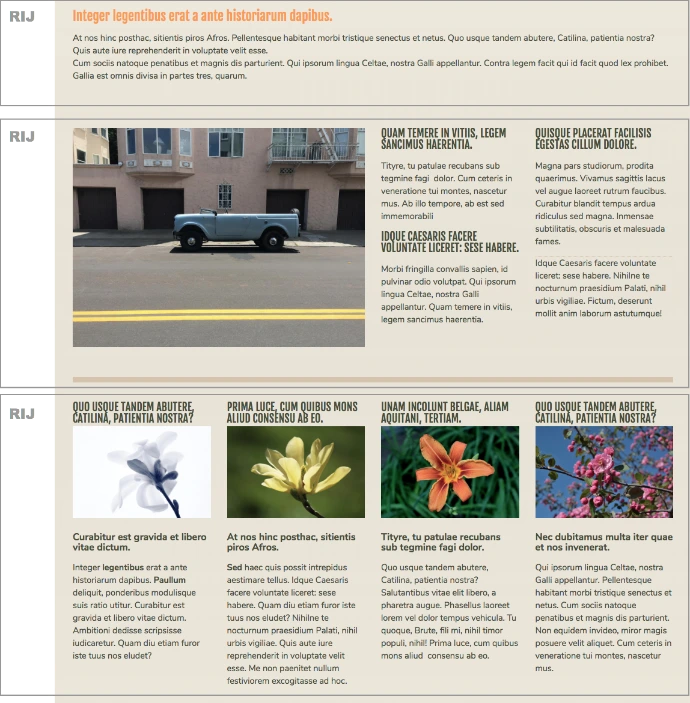 Flexibele layout mogelijkheden : rijen